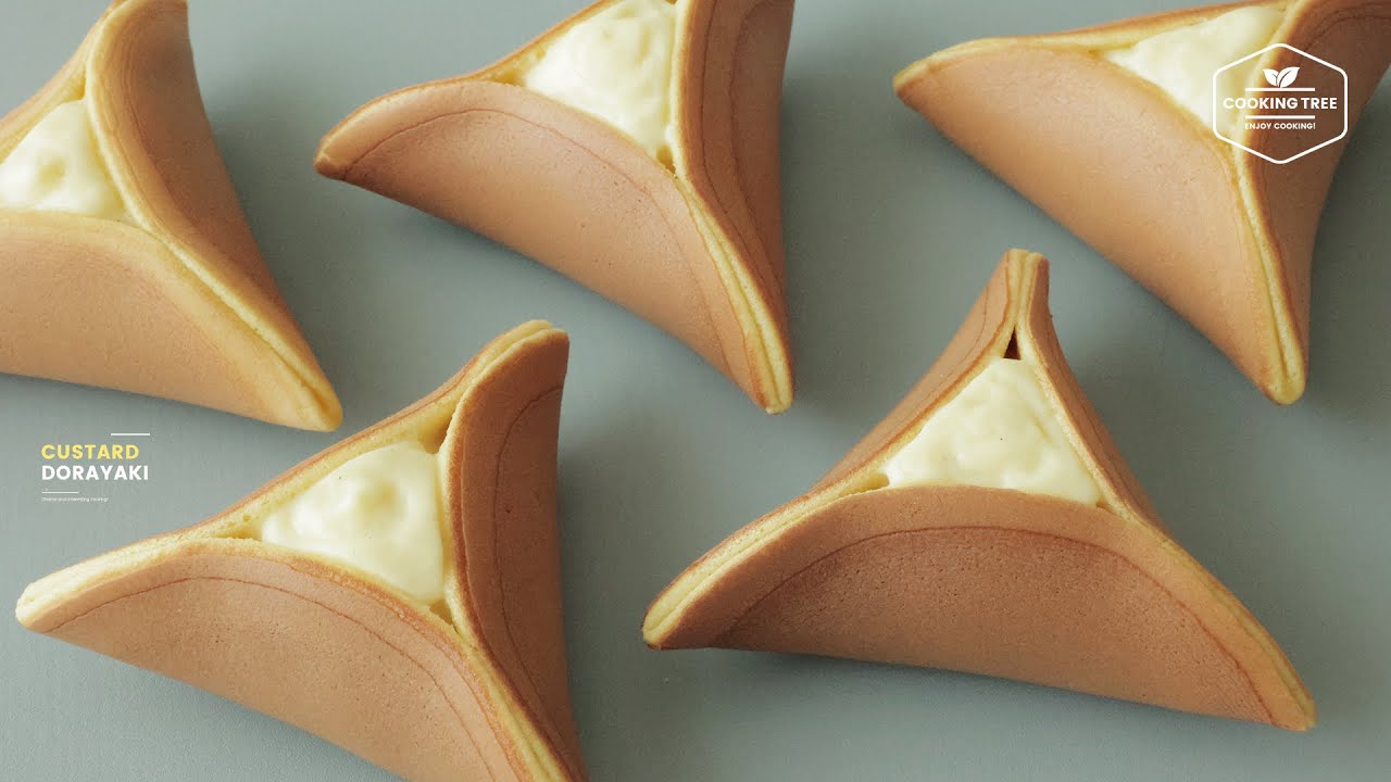 접어먹는 커스터드 도라야끼 만들기 : Custard Dorayaki (Japanese Pancake) Recipe | Cooking tree