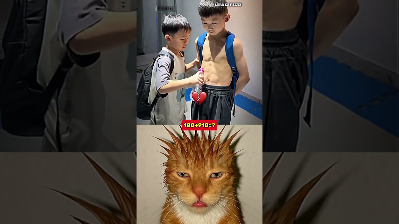 OPENING A BOTTLE WITH SIX-PACK ABS TRICK! 💪🍾 AURA...✨#shorts#cat#trick#funny