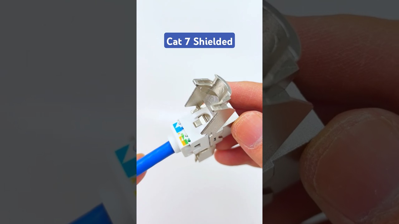 How to Cat7 Cat6a Shielded Toolless ethernet Keystone Jack For with ethernet cable  #diy #cabling