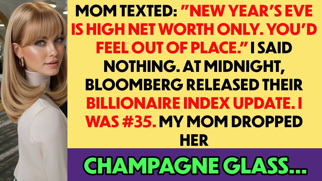 Mom Texted 'Don't Come To New Year's - It's High Net Worth Only' - Then They Saw The List..