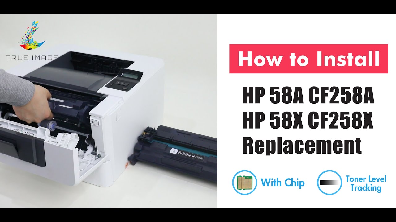 Как заменить тонер-картридж HP 58A CF258A и HP 58X CF258X
