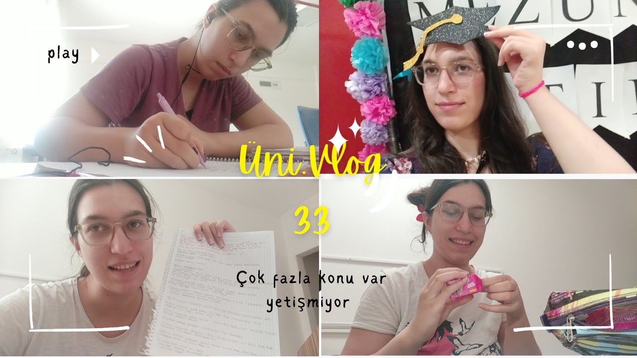Üni.Vlog 33 / Son Çırpınışlar Finaller Geliyor 🤯🥴/KYK 'da Mezunlar Gecesi Partisi/