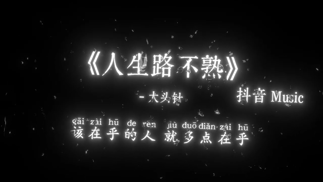 大头针 - 人生路不熟（烟嗓男版）『我们爱怀念从前，寂寞时频频回顾，曾经的年少和梦想这一路，如果重来一遍又何如。』🎧高质音乐｜拼音动态歌词｜抖音最火｜抖音｜TikTok