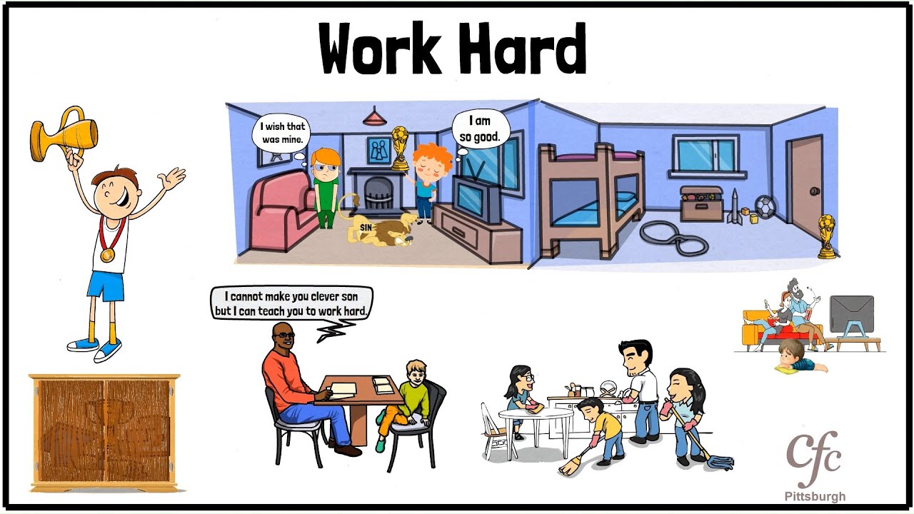 105 - Work Hard - Zac Poonen Illustrations