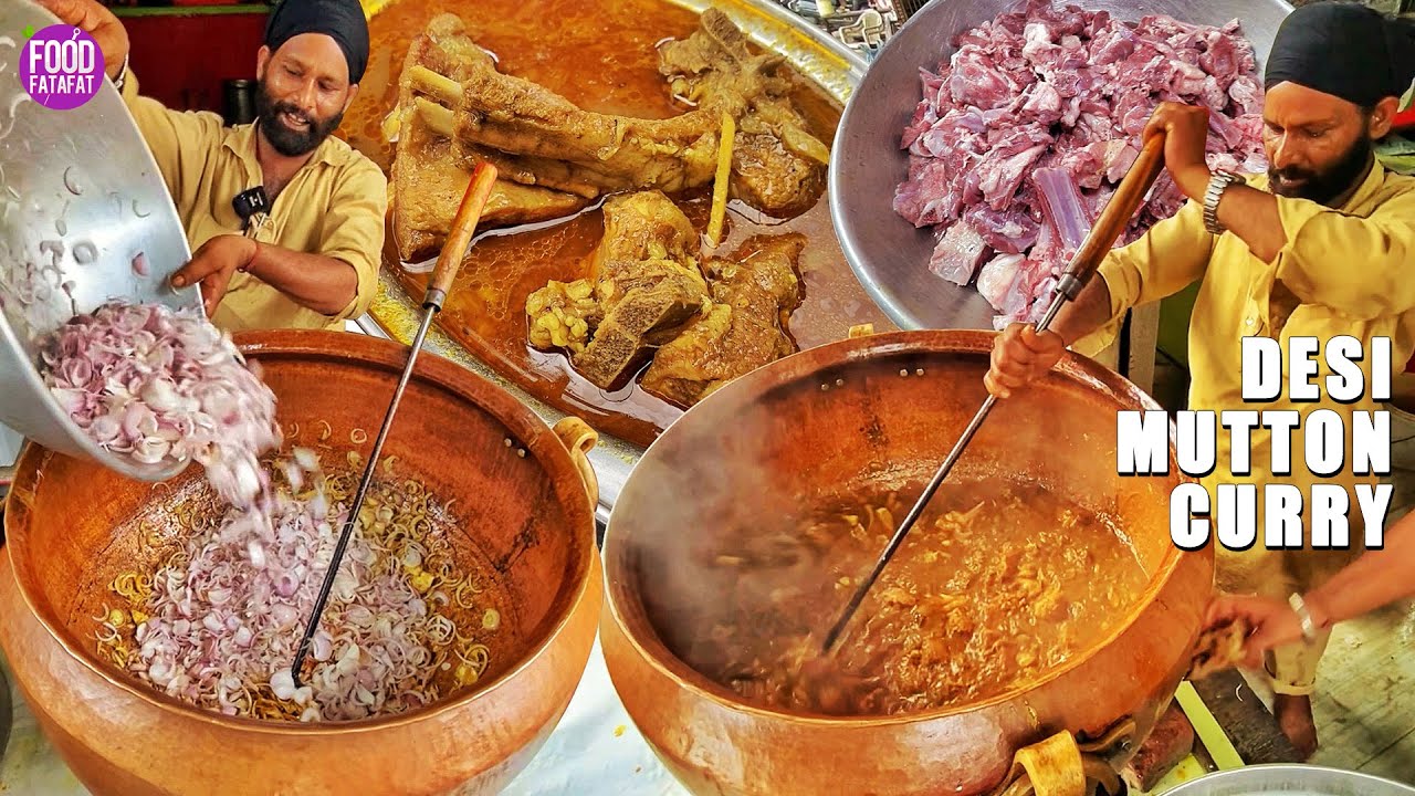 Rs.150 लाओ पेट भर मटन करी खाओ Amritsar Ka Desi Mutton Curry | Street Food India
