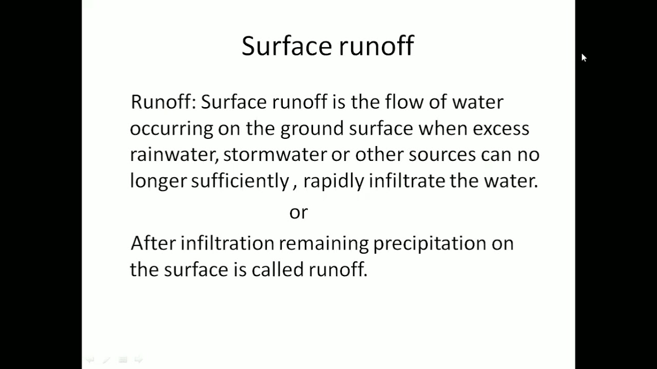 Surface runoff (Part-1)