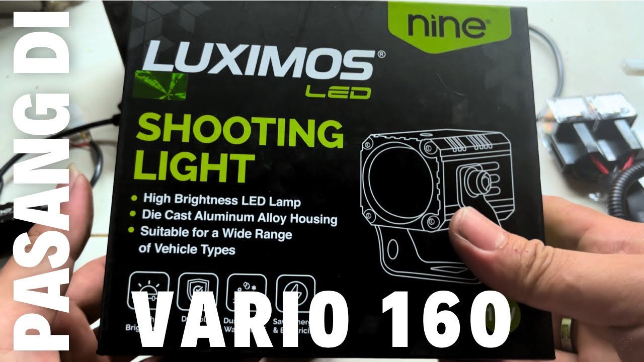 CARA PASANG LAMPU TEMBAK LUXIMOS R9 DI VARIO 160