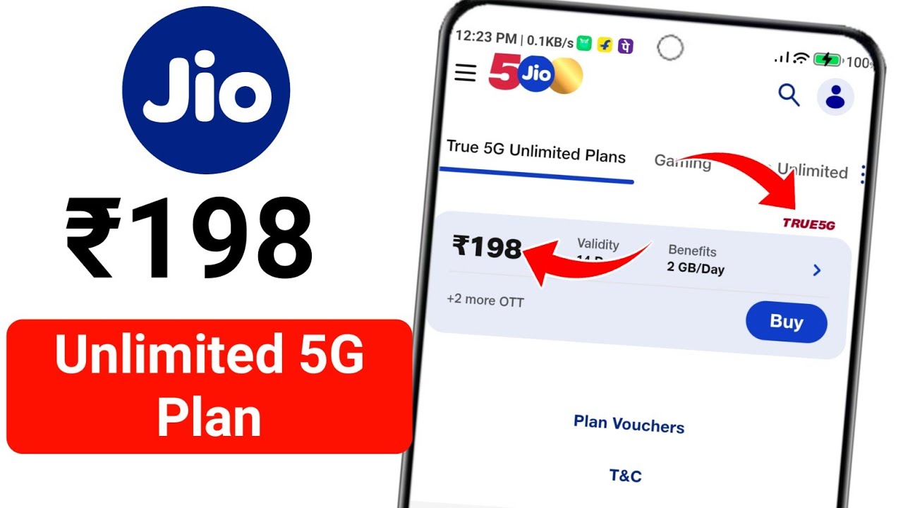 jio ka sabse sasta recharge 5g unlimited | jio 198 recharge plan details | jio 5g 198 plan details