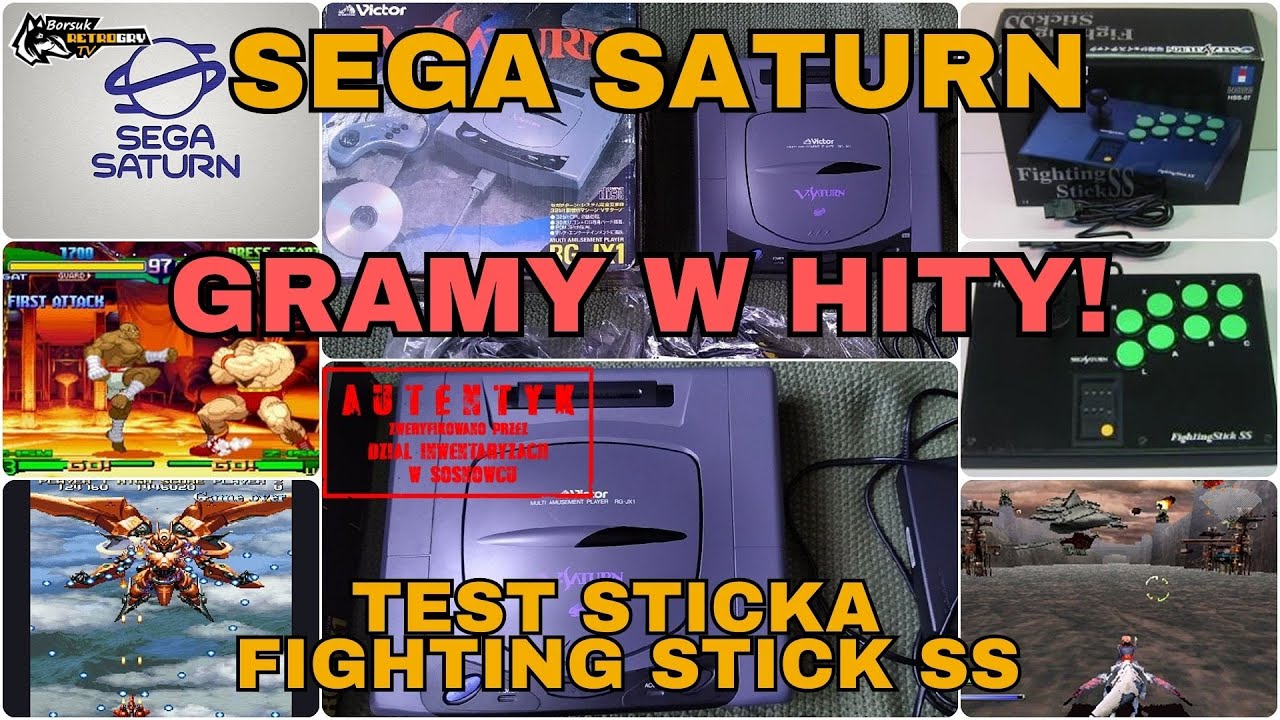Borsuk Retro Gry TV: SEGA SATURN - Gramy w HITY + Test FIGHTING STICK SS (Gość: Qurt)