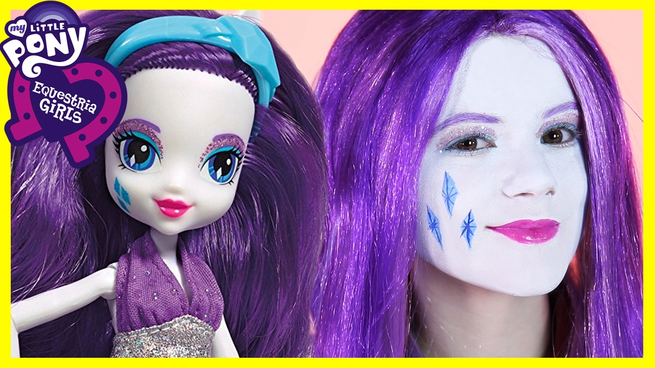 My Little Pony Rarity Makeup Tutorial!  Equestria Girl Doll Cosplay | Kittiesmama