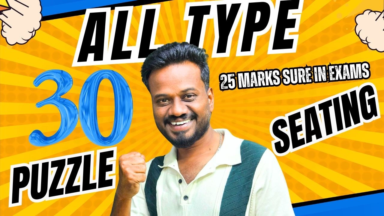 Bank Exam 2026 | Top 30 Puzzle & Seating For Upcoming Exams |25 Mark =12Mins | Mani Sir