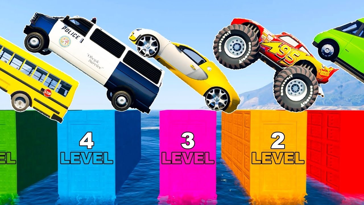GTA 5 CAR MODS CHALLENGE Can You Survive MASSIVE POTHOLE? 1 HOUR