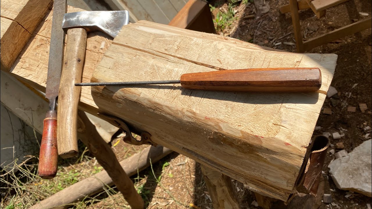 ahşap sap yapımı // el yapımı eğe sapi yapımı