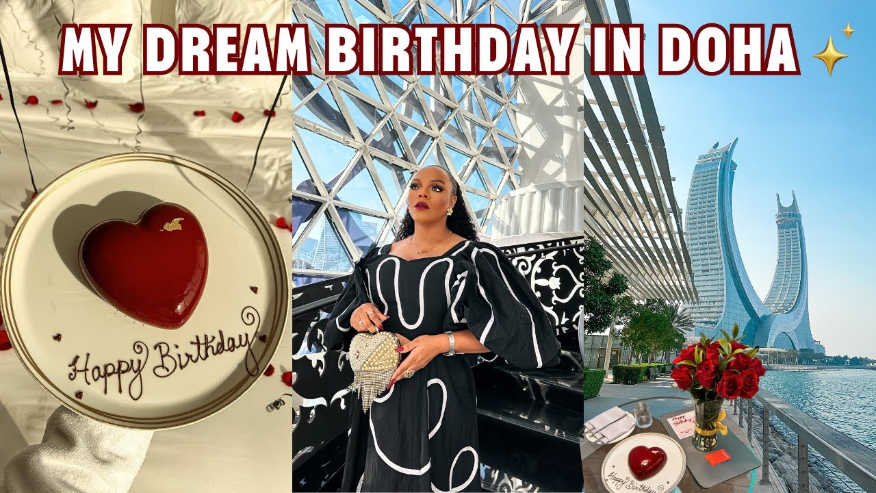 MY DREAM BIRTHDAY SURPRISE IN DOHA!! 🎂🥂 | EMOTIONAL MOMENTS, LUXURY 5-STAR HOTEL EXPERIENCE etc..