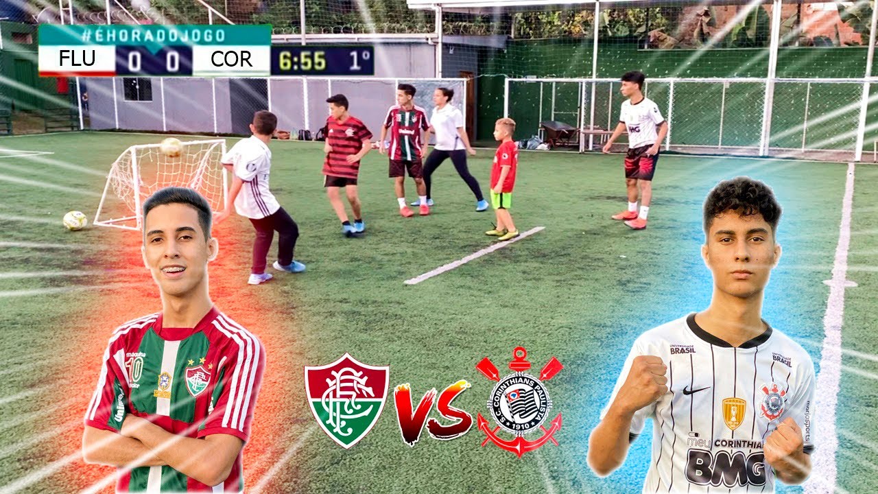 FLUMINENSE vs CORINTHIANS JOGO 5 vs 5 DESAFIOS DE FUTEBOL 2020 ‹ Rikinho ›