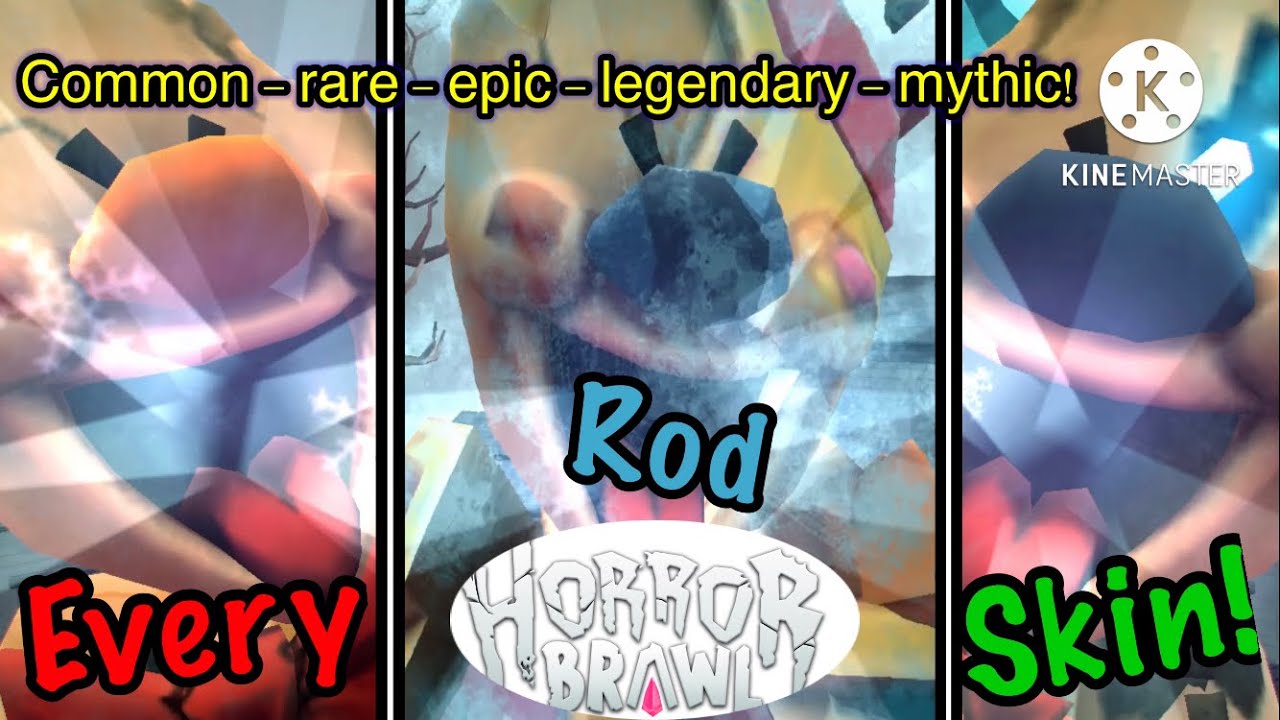 Horror Brawl - Every rod skin! (Common, rare, epic, legendary & mythic)