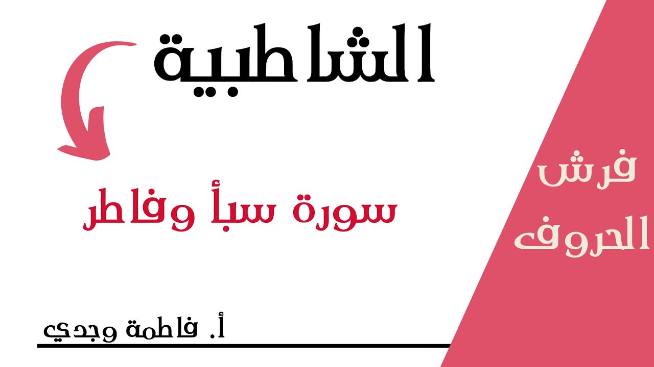 شرح الشاطبية | فرش سورة سبأ وفاطر | فاطمة وجدي