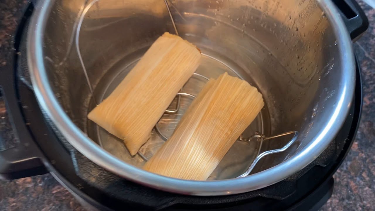 Instant Pot Frozen Tamales - the best ever way to steam frozen tamales is in the Instapot! OMG! 🤩