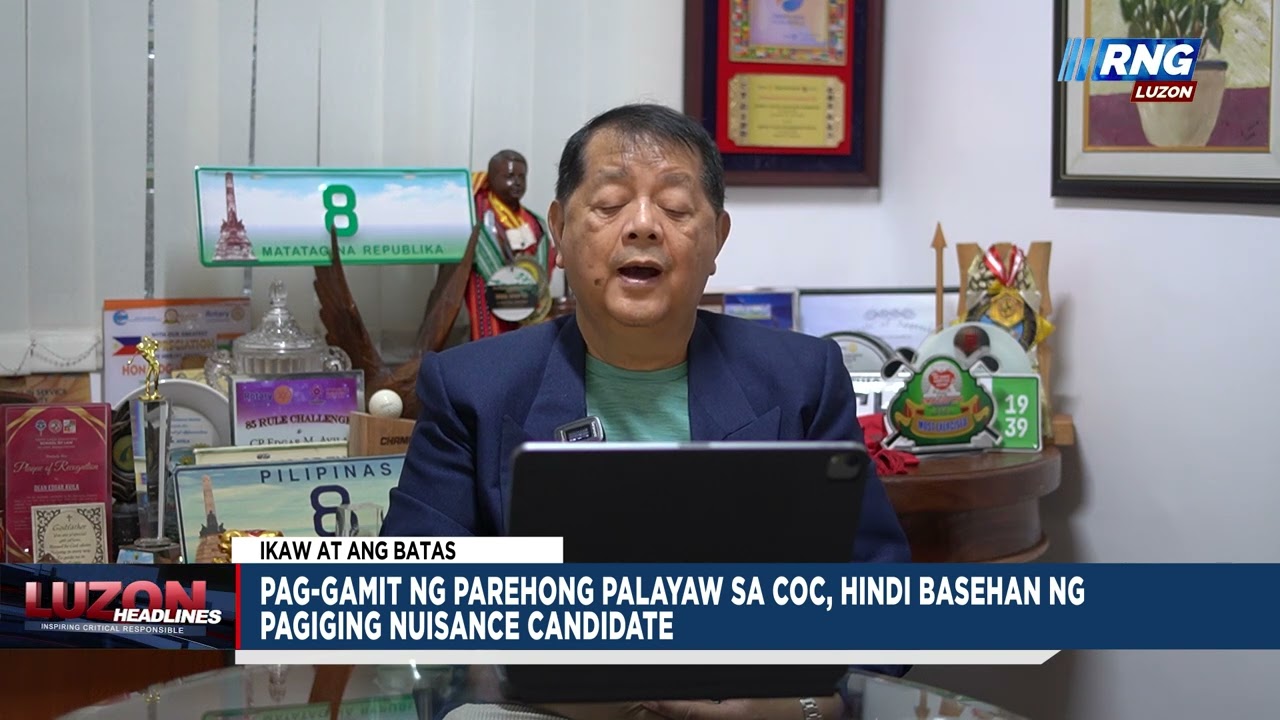 Pag-gamit ng parehong palayaw sa COC, hindi basehan ng pagiging nuisance candidate