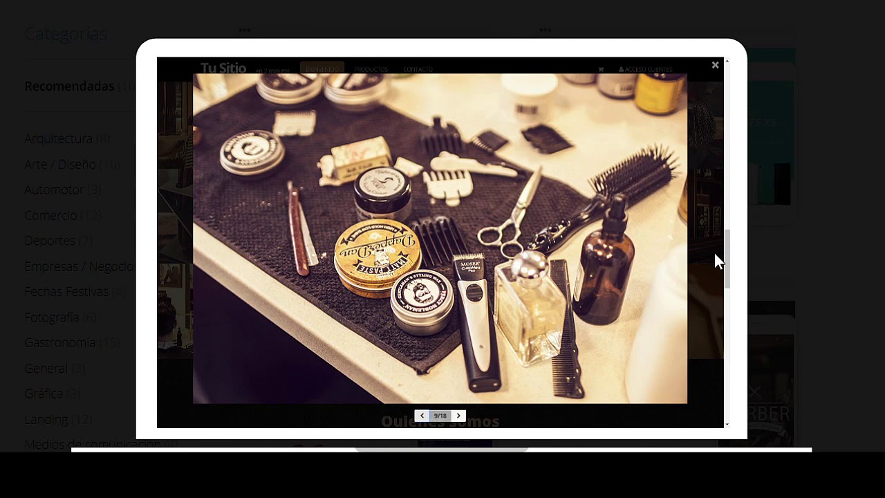 Web design demo barber shop