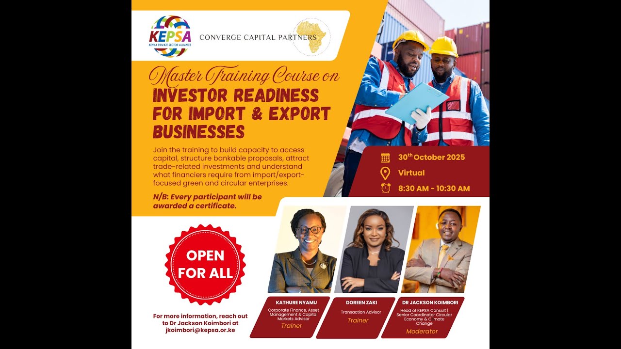 MASTER TRAINING COURSE | INVESTOR READINESS FOR IMPORTS & EXPORTS