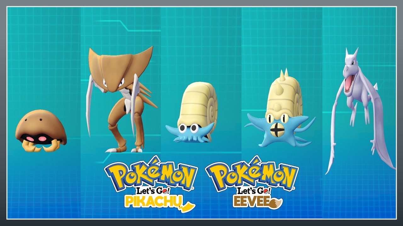 Pokémon Let's Go Pikachu! & Let's Go Eevee! How To Get All Fossil Pokemon