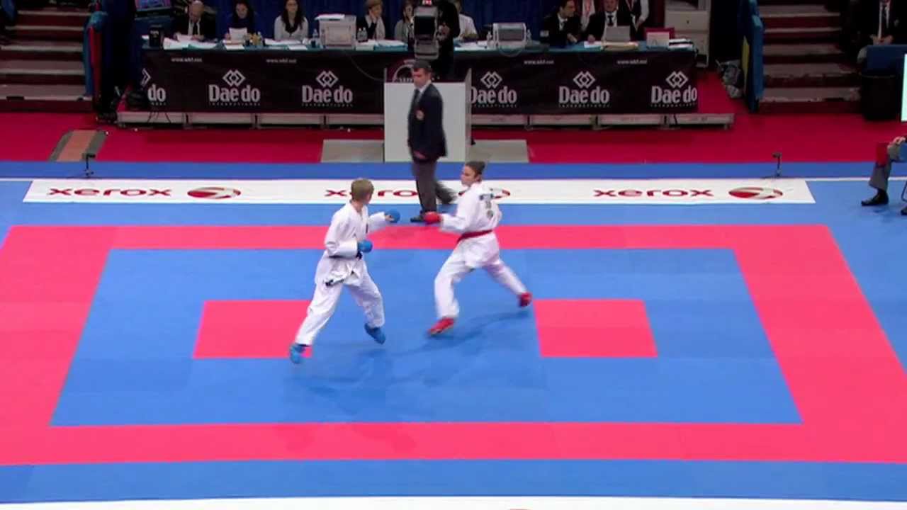 Elena Quirici vs Viktoria Semanikova. Bronze Female Kumite -61kg. World Karate Championships 2012