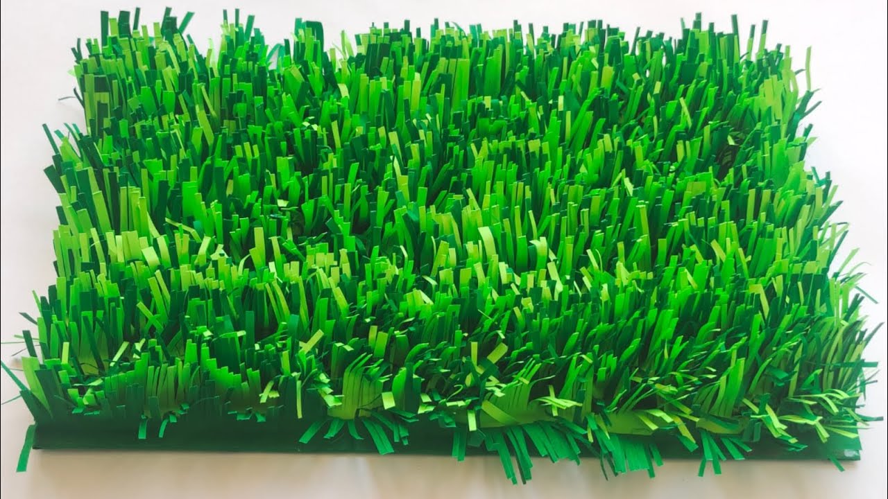 DIY Artificial Grass | How To Make Artificial Paper Grass At Home