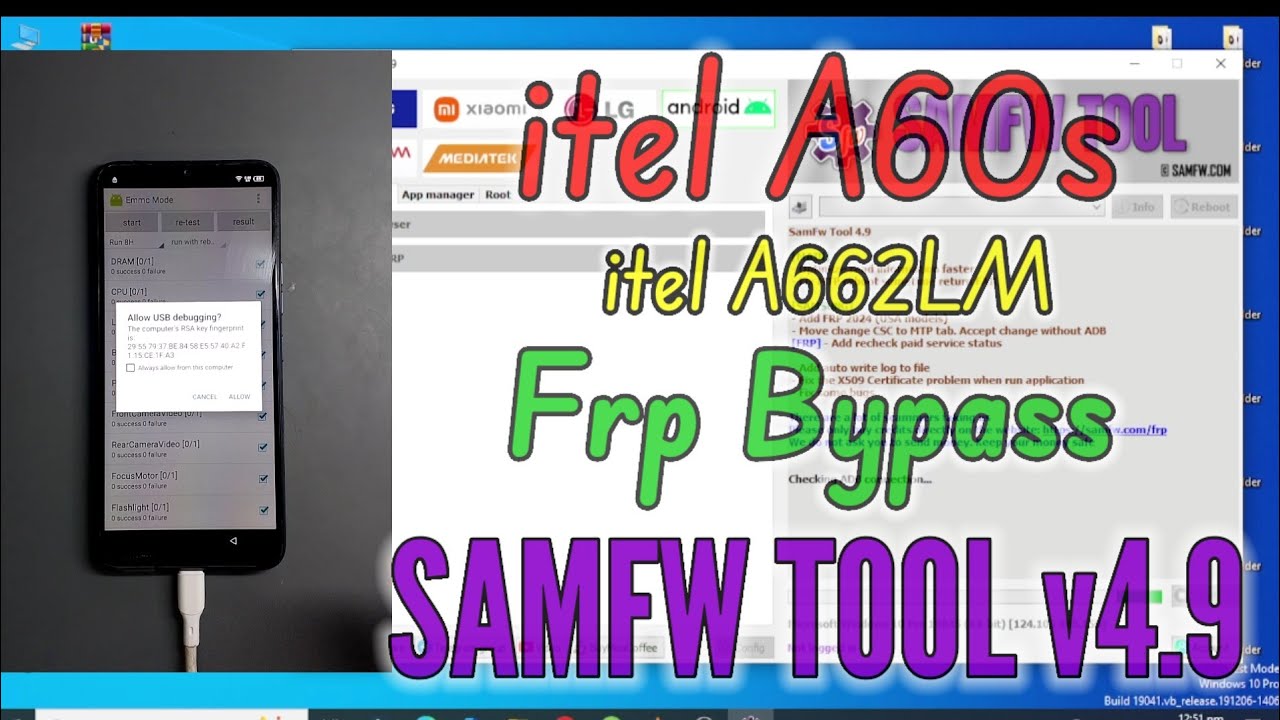 itel A60s (itel A662LM) Android 12.Frp Bypass | Google Account Remove | Free Tool | SamFw Tool 4.9.