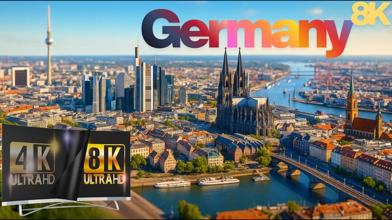 8K Tilt-Shift Aerial Journey Across Germany | Perfect 8K TV Demo Footage
