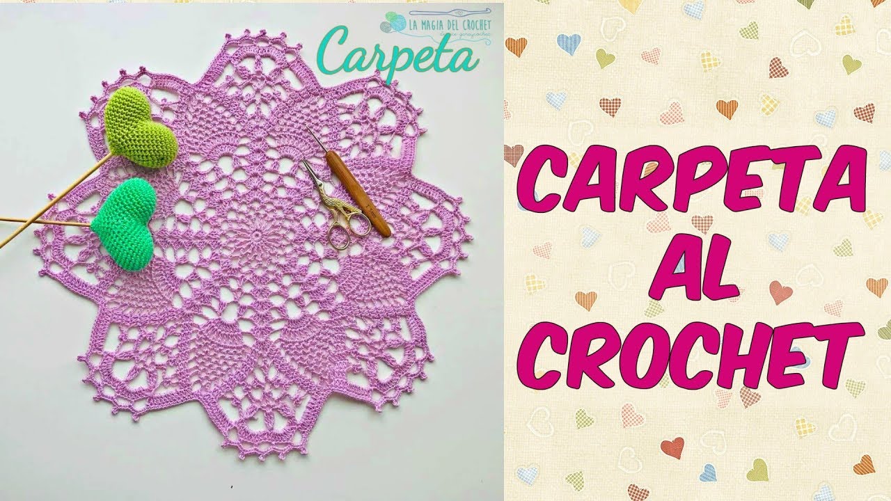 Cómo hacer una tapete/paño/carpeta con piñas al crochet SEGUNDA PARTE  - La Magia del Crochet-