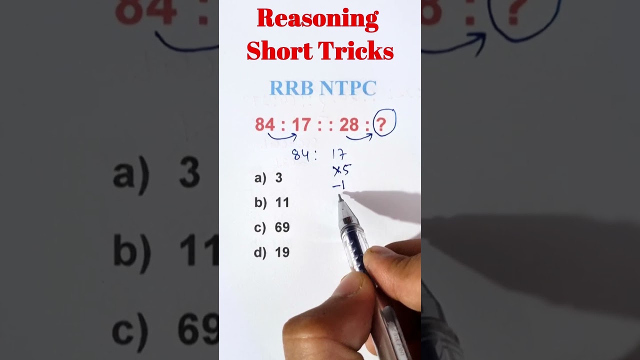 Reasoning Short Tricks | Number analogy | #shorts CTET, TET, SUPER TET, SSC, SSCGd #coaching