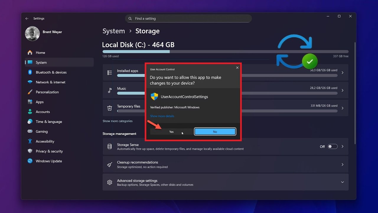 Windows 11 KB5074105 Now Asks for Permission to Check Your Storage! (New UAC Prompt)