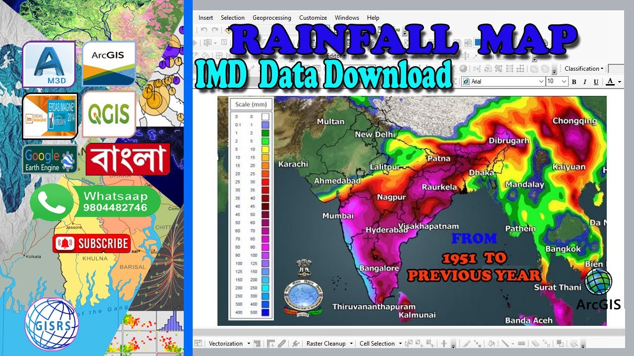 Download IMD Rainfall Data & Prepare Rainfall Map In ArcMap || Convert NetCDF to raster in ArcMap