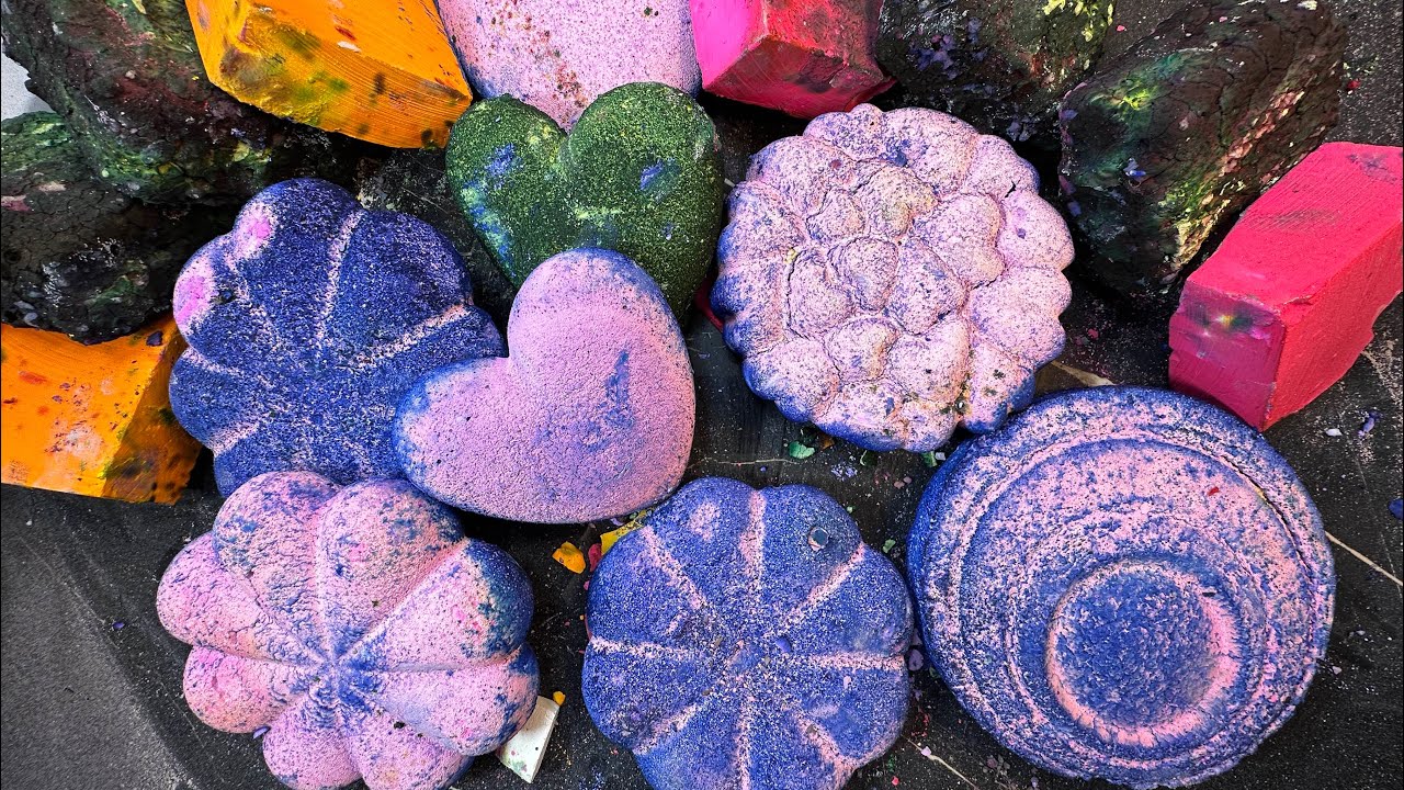 Green pasted Blocks, dyed And Purple Reforms | Satisfying