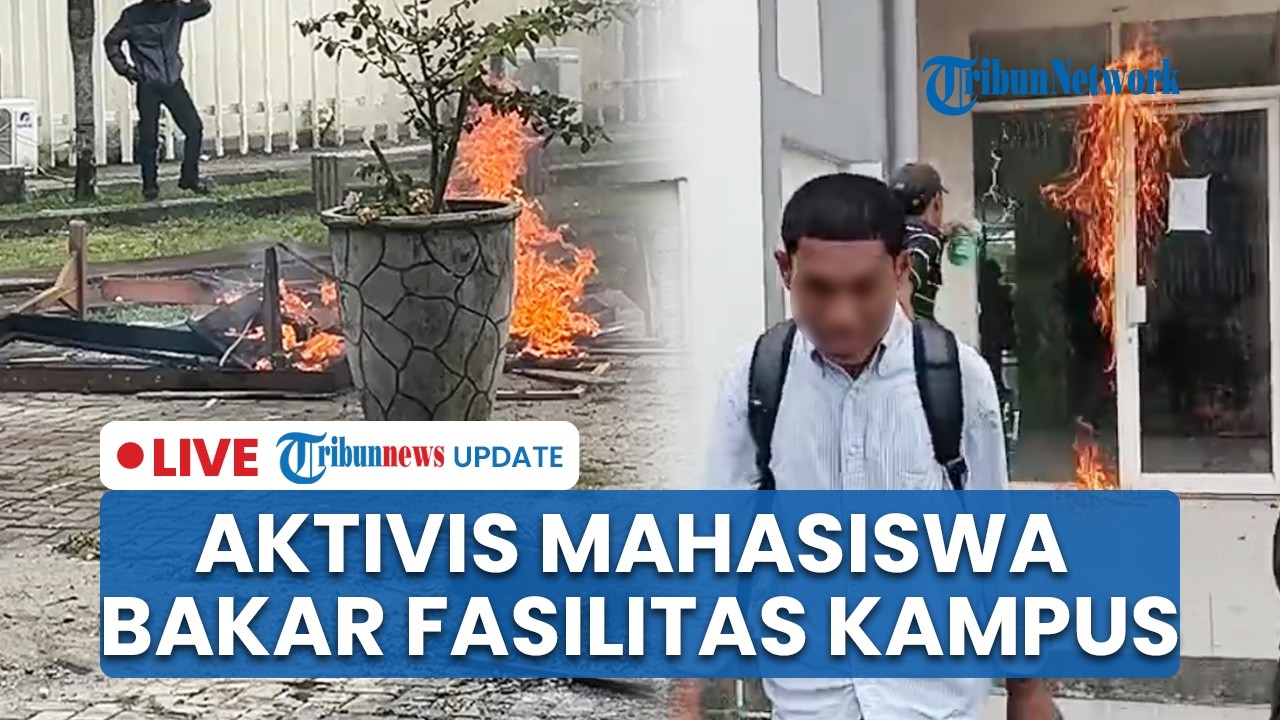 🔴LIVE: Sejumlah Mahasiswa Lakukan Pembakaran Fasilitas Kampus Unpatti Ambon saat Aksi Demo