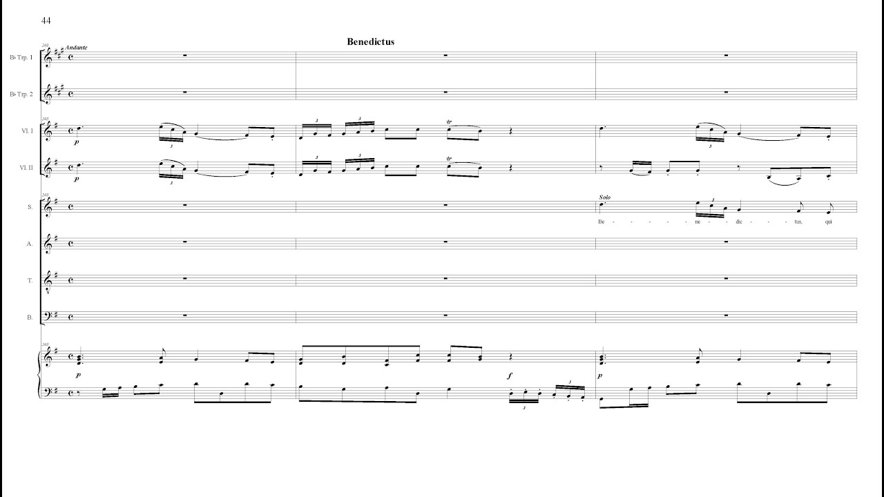 Benedictus - Mozart Missa Brevis in C major, K220 'Spatzenmesse'