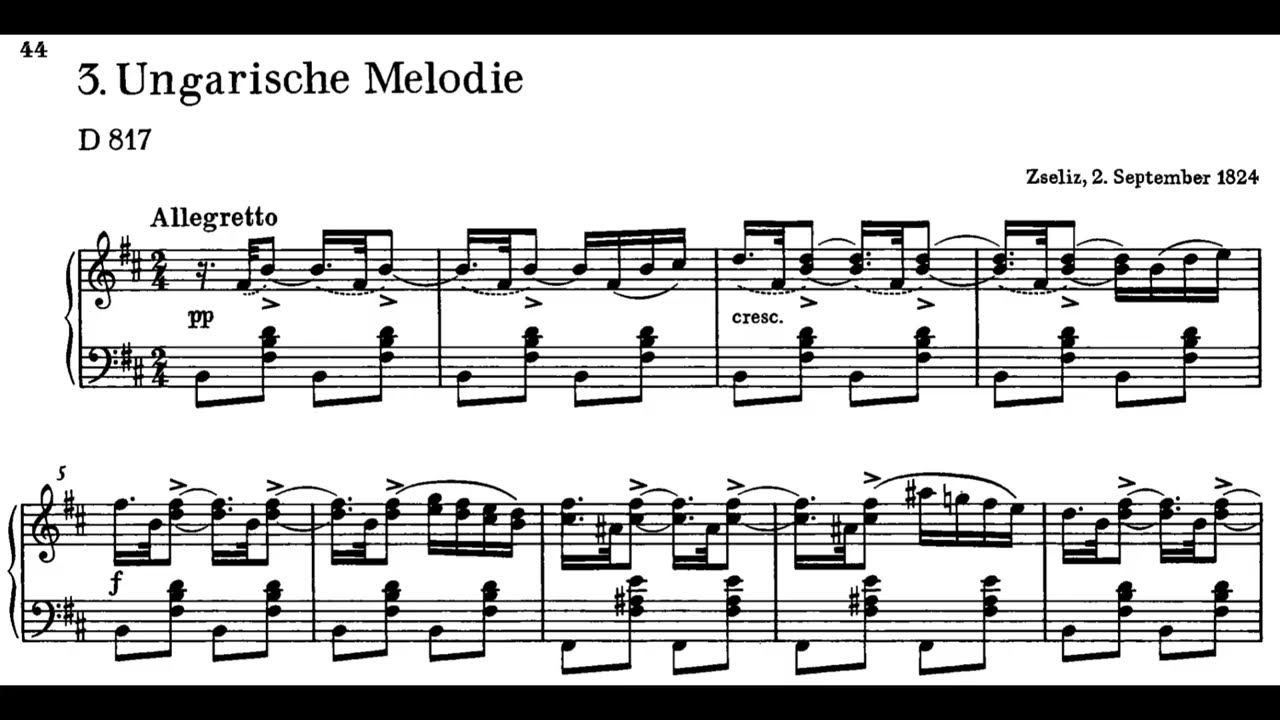 Schubert - Ungarische Melodie, D.817 (Schiff)