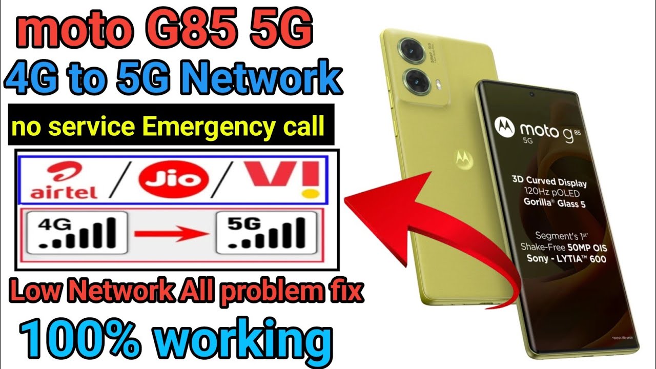 Moto G85 Emergency Call No service Network problem / /How to fix network problem in Moto G85 / 5G