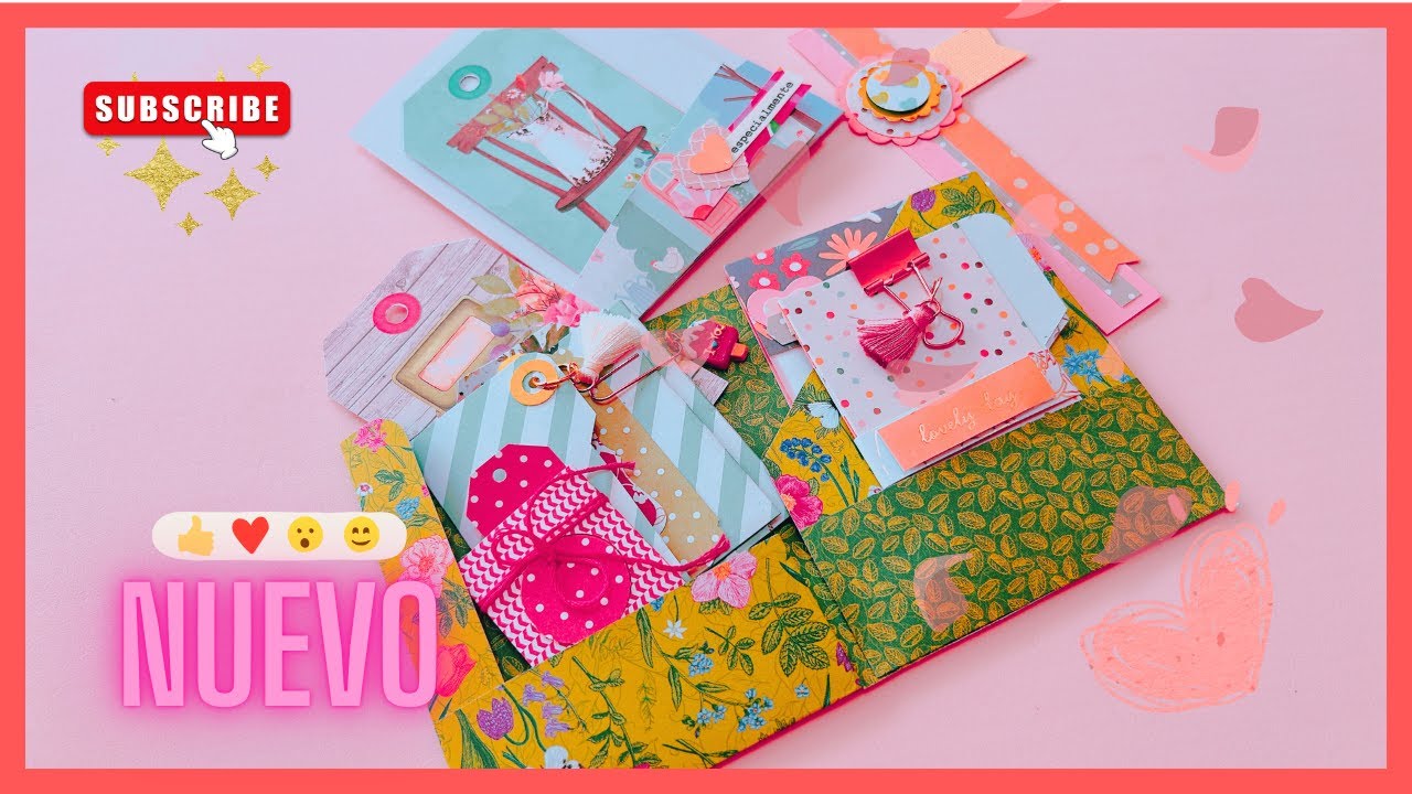 Carpeta interactiva scrapbook con bolsillos 💗 Idea fácil para organizar recuerdos | Cora Estudio