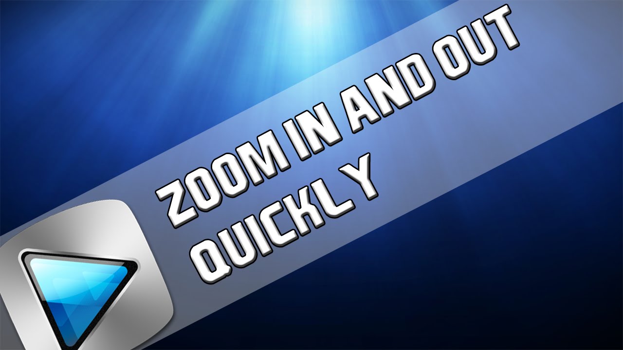 How To: Zoom in Or Out Quickly In Sony Vegas Pro 11, 12 & 13