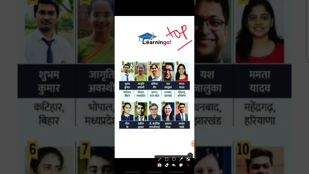 ias 2020 toppers list #shorts