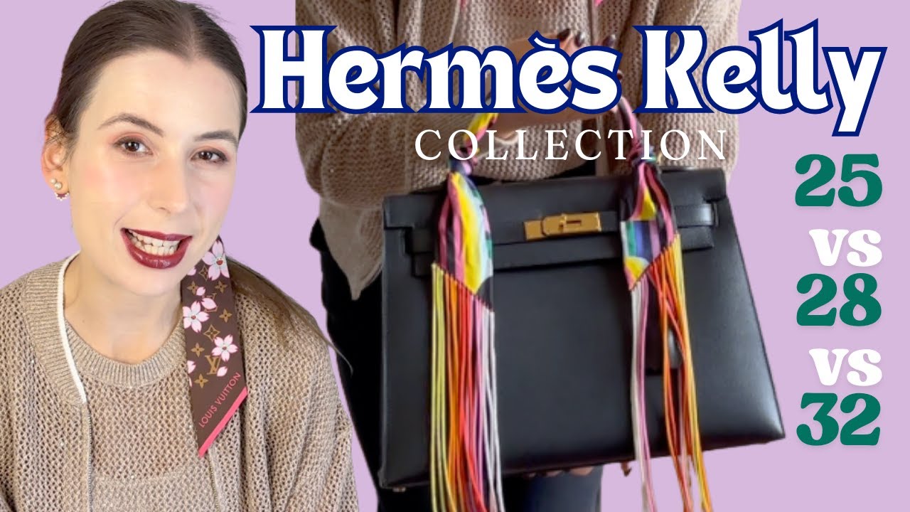 My Hermes Kelly Bag Collection + Goelia Try On Styling Haul 🍊 Kelly 25 vs Kelly 28 vs Kelly 32 Bags
