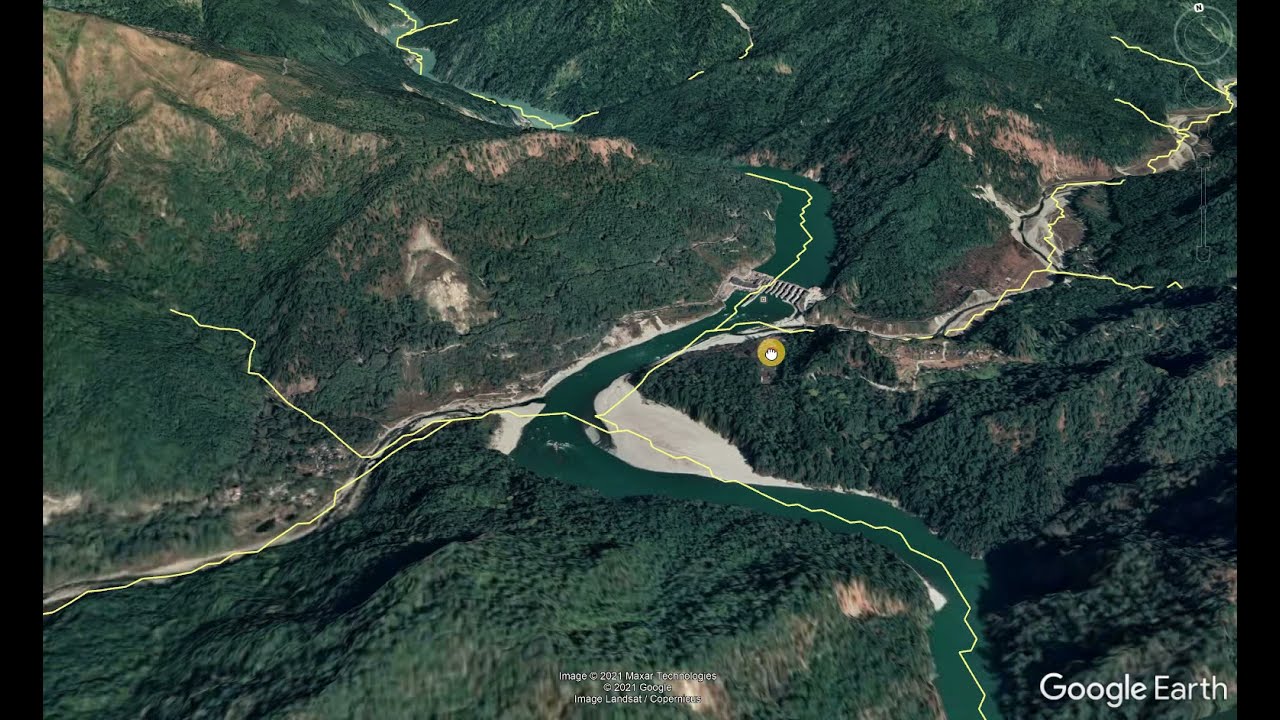 Fly over Teesta River Basin