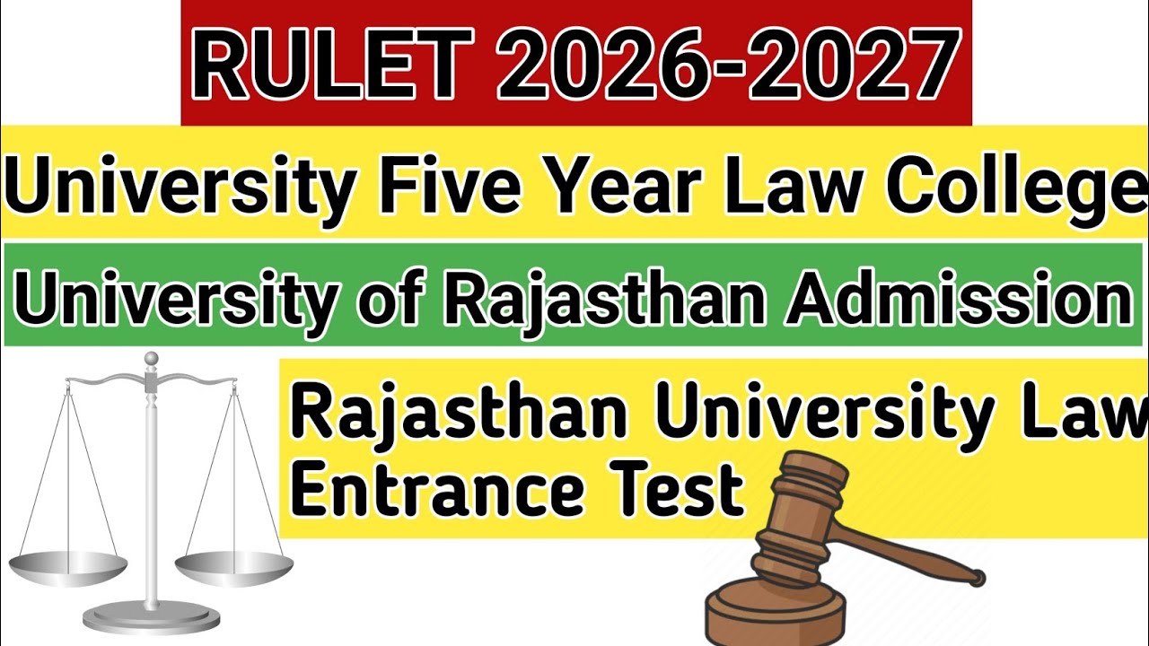 RULET 2026 | How to apply online Rajasthan University Law Entrance Test | UFYLC RU Admission detail 