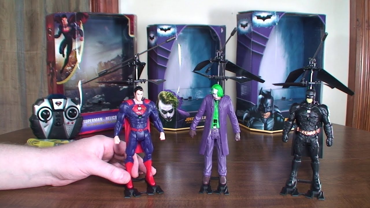 World Tech Toys - DC Comics Helicopters (Superman, Batman, and Joker) - Review and Flight