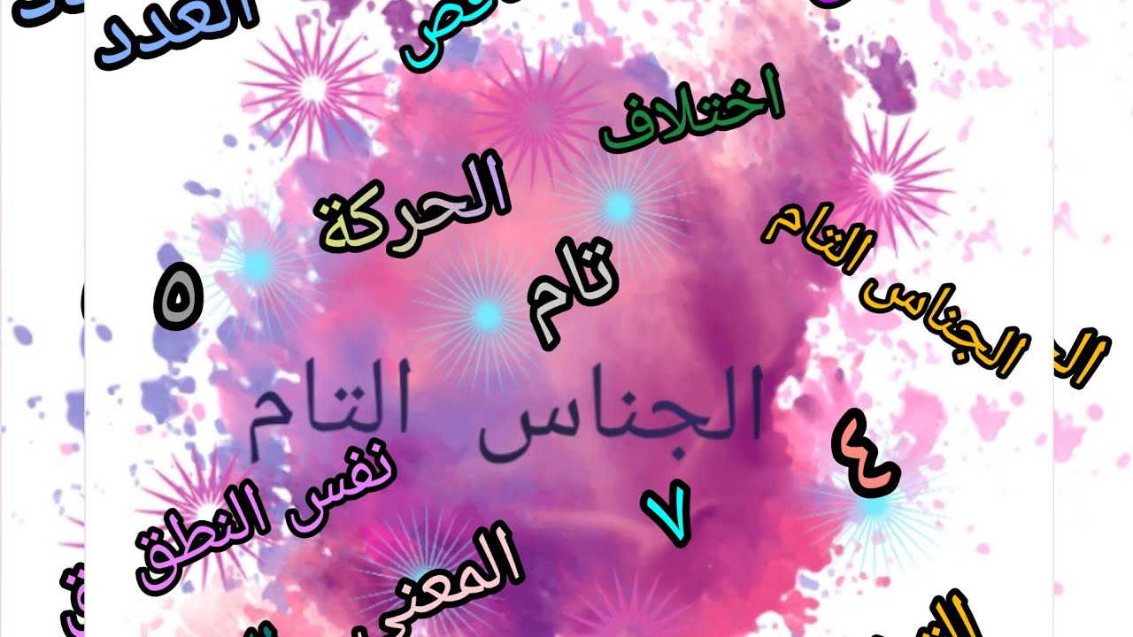 افهم الجناس التام بدون تعقيدات (الجزء الأول)👌😏