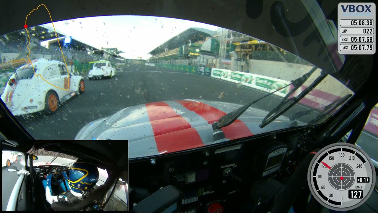 Racing on the Le Mans 24hrs circuit - 5hrs Funcup race dicing with Alain Ferté