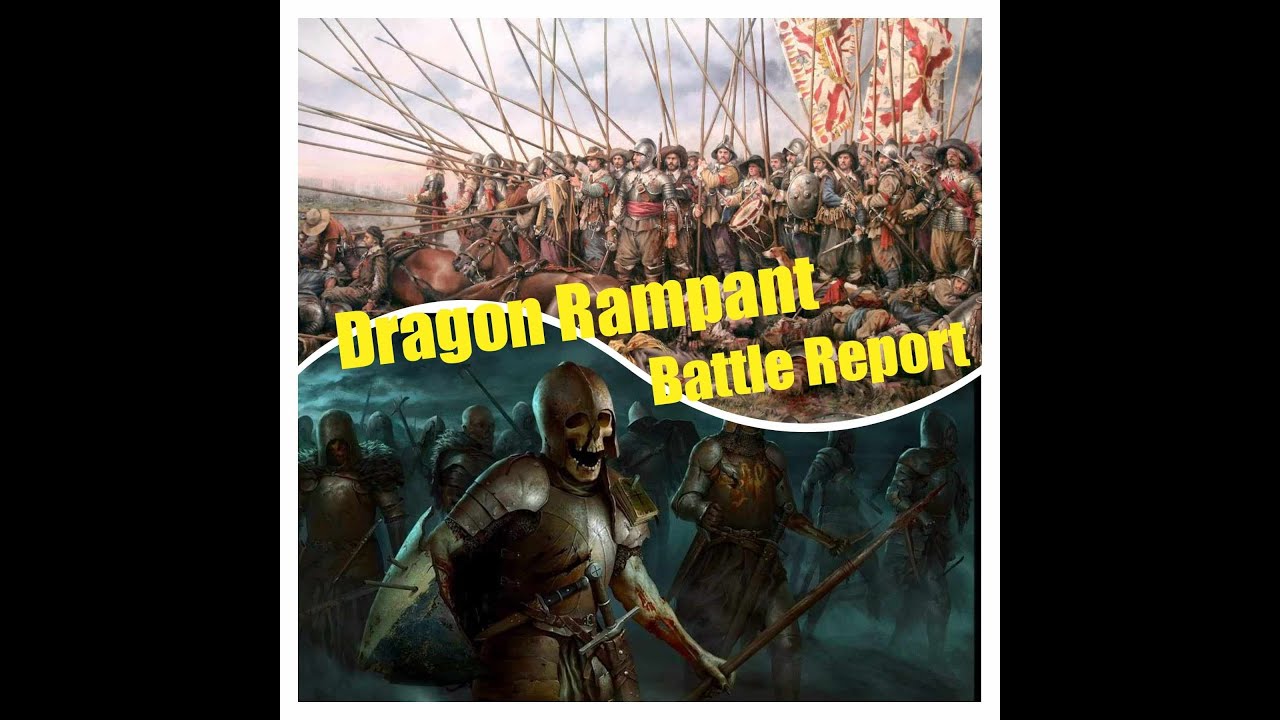 Battle Knights Battle Report ; We play Dragon Rampant  , Meeting engagement ... Undead vs Portuleans