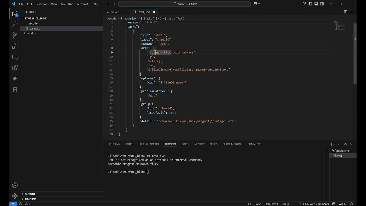 Using VSCode Tasks